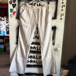 Roxy Cream Drawstring Pants